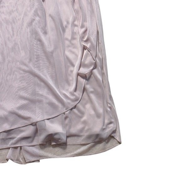 XScape Blush Lace Short Sleeve Embellished Formal Gown | U.S. Woman’s 10 - Picture 8 of 10